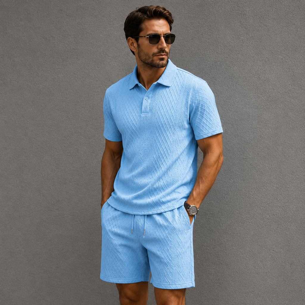 Orelian Jacquard Polo Set