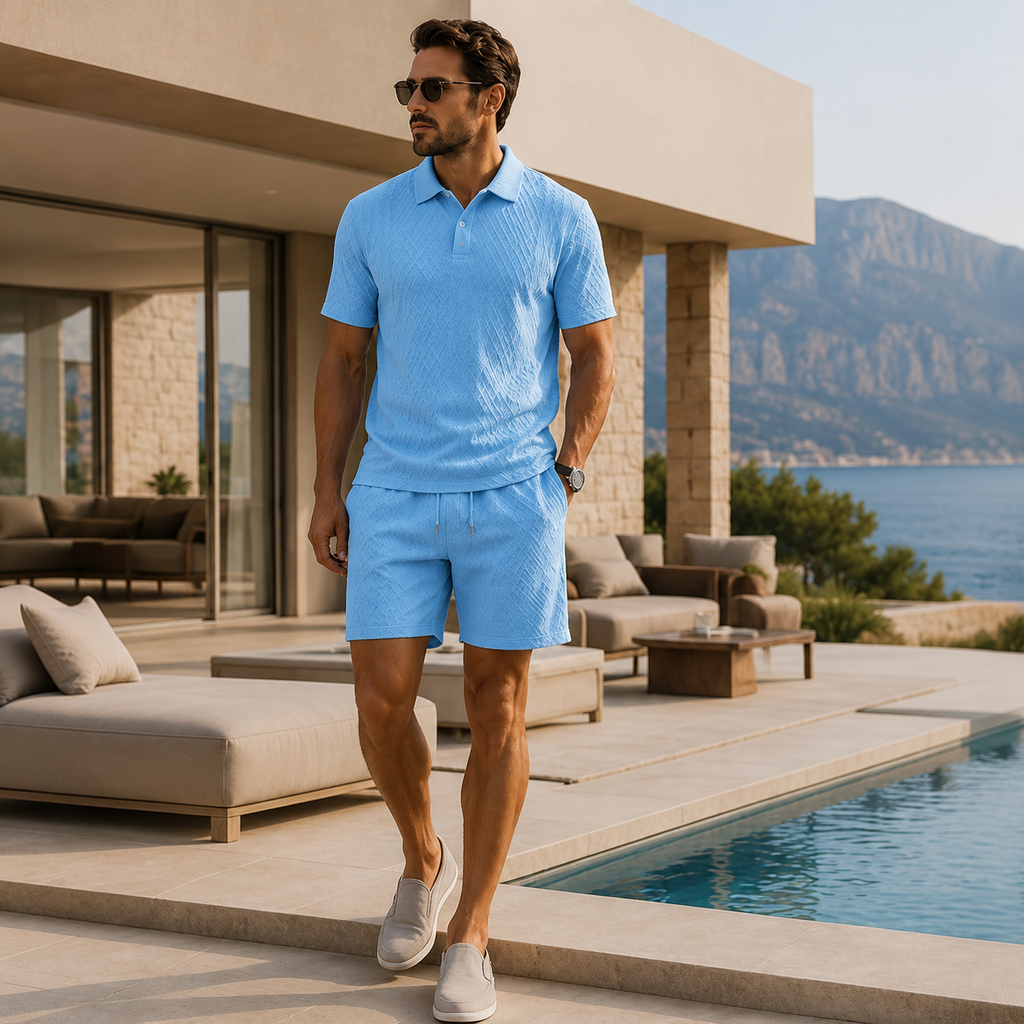 Orelian Jacquard Polo Set