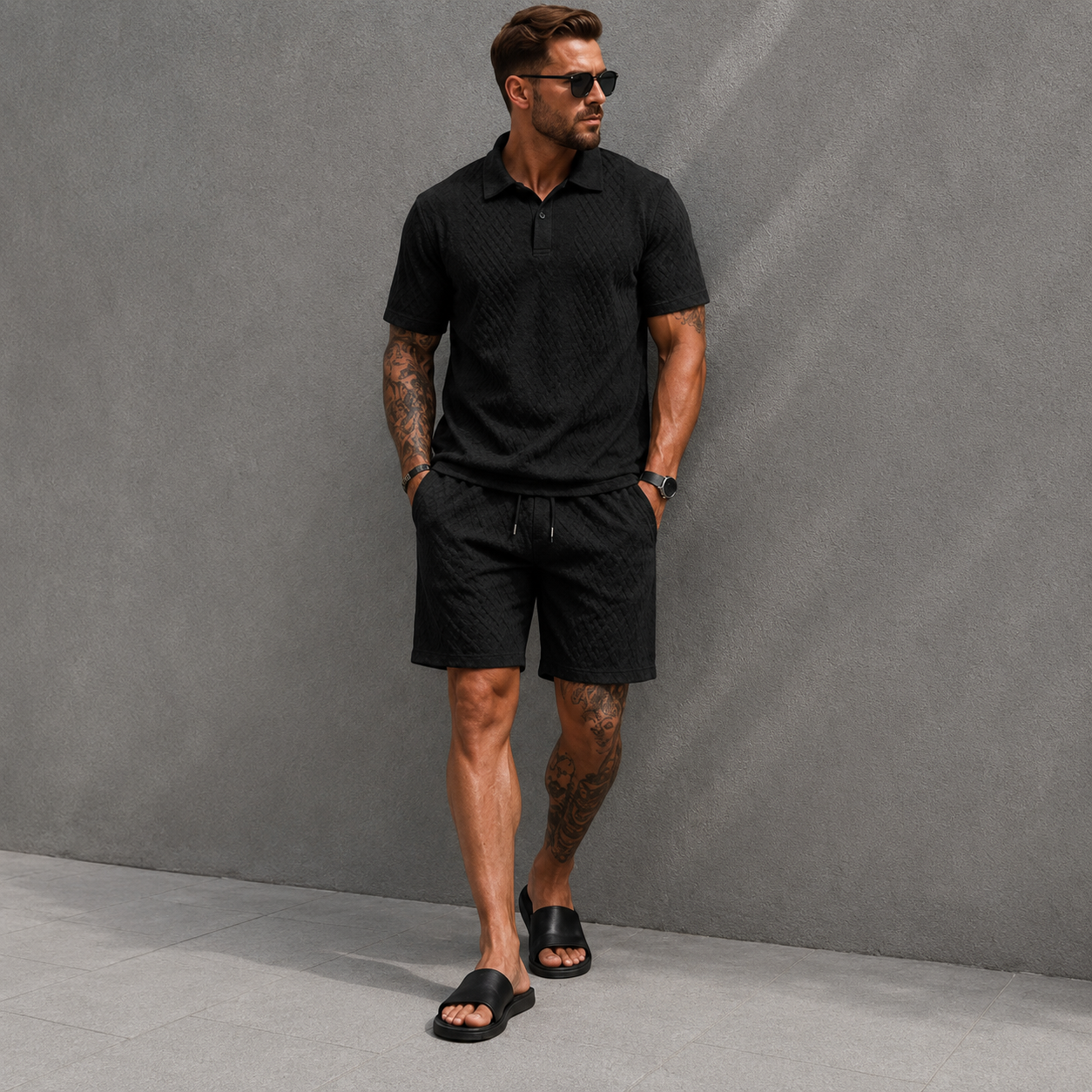 Orelian Jacquard Polo Set