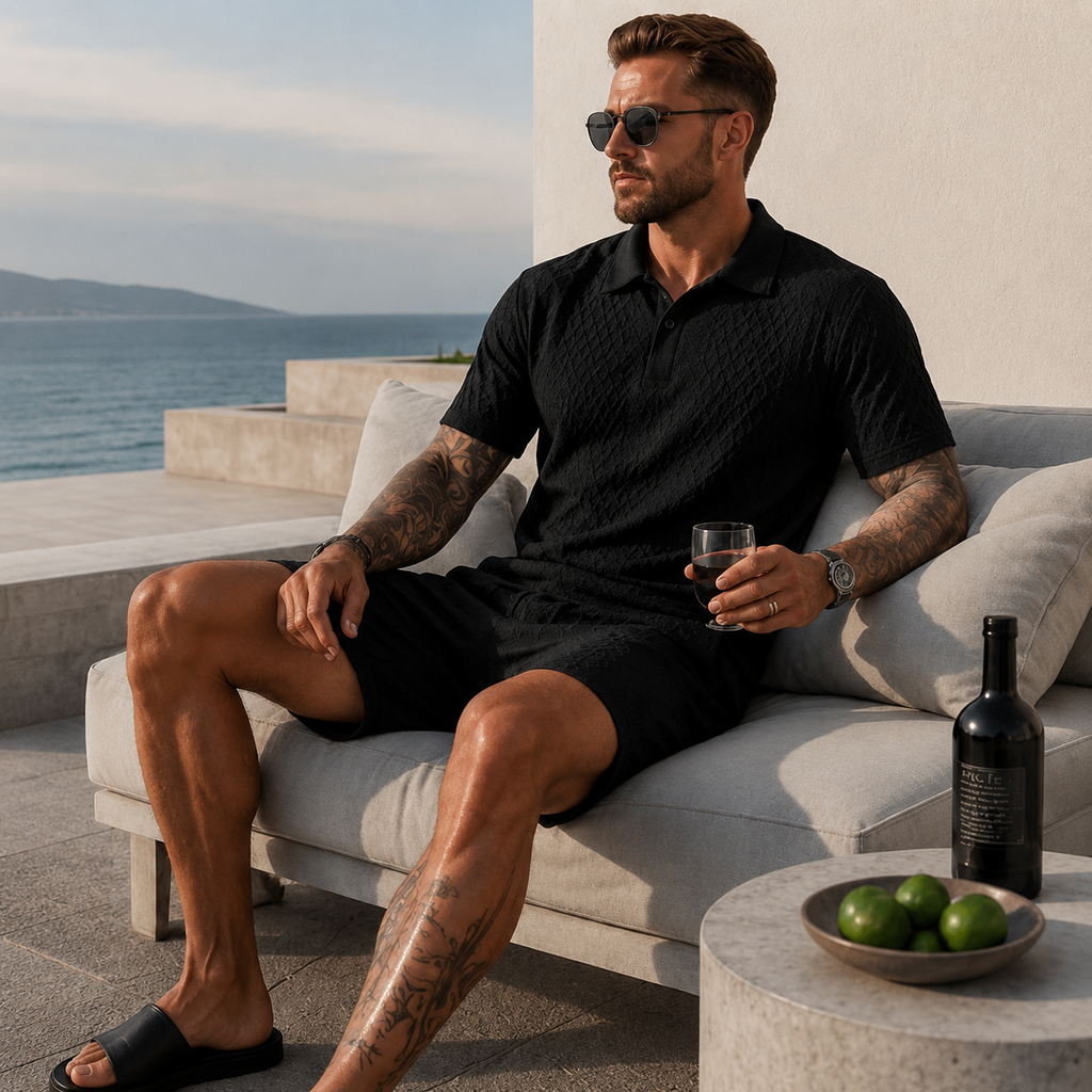 Orelian Jacquard Polo Set