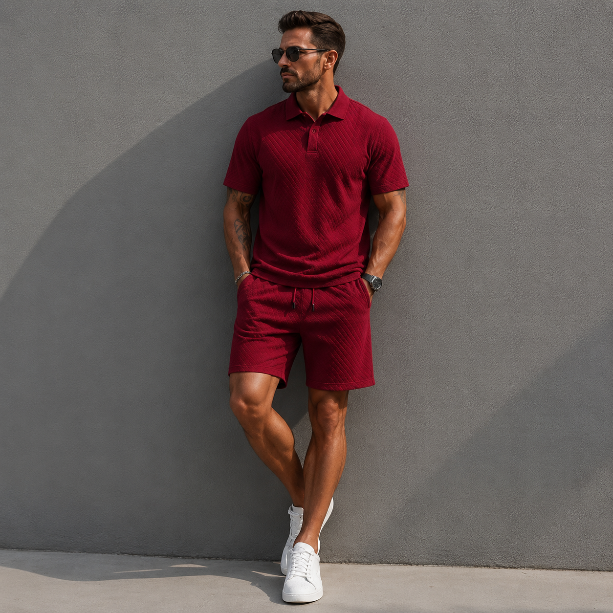 Orelian Jacquard Polo Set