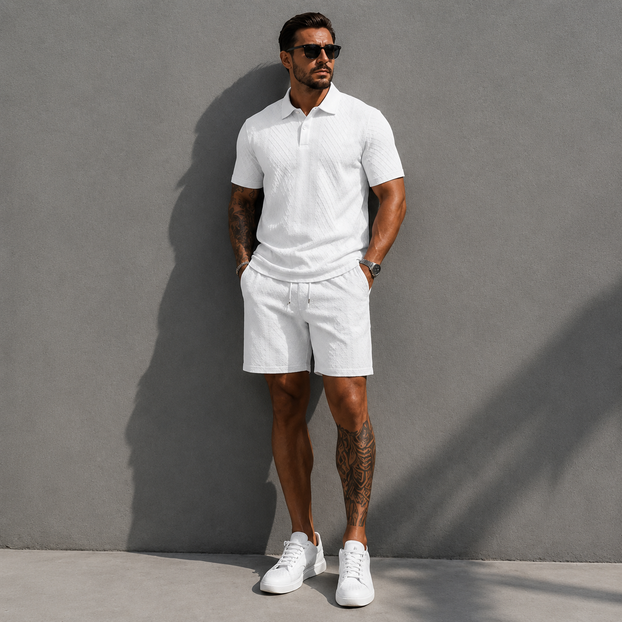 Orelian Jacquard Polo Set