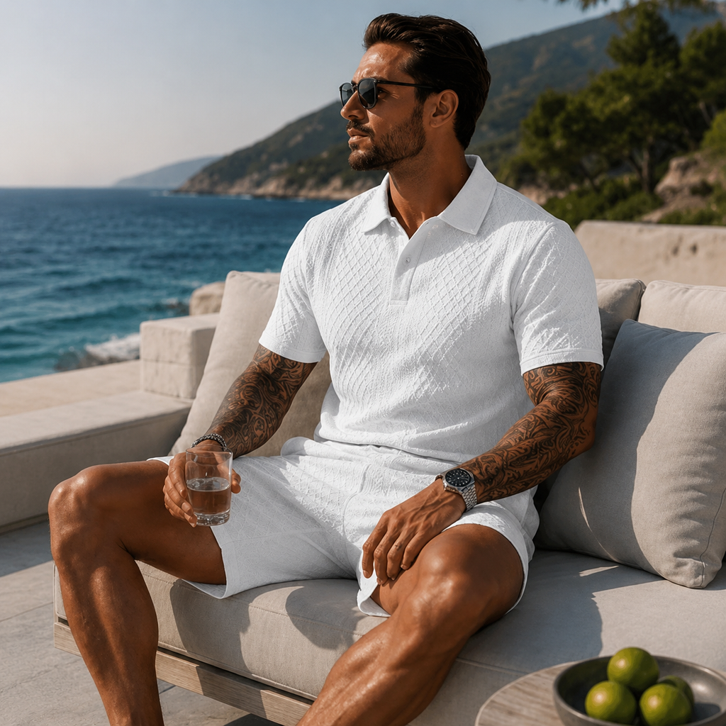 Orelian Jacquard Polo Set