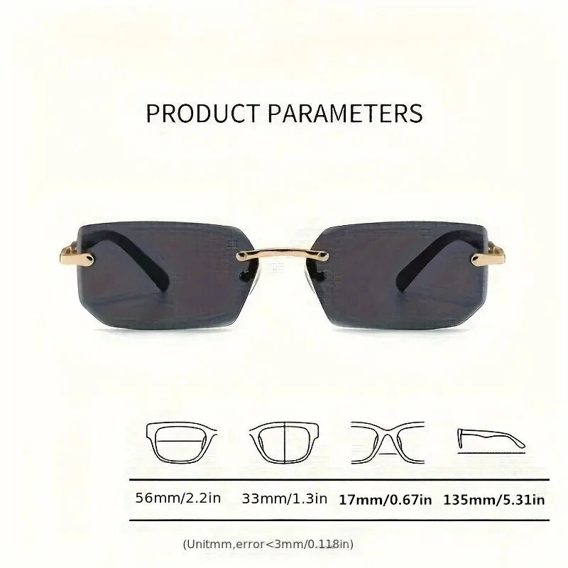 Orelian Rimless Square Sunglasses